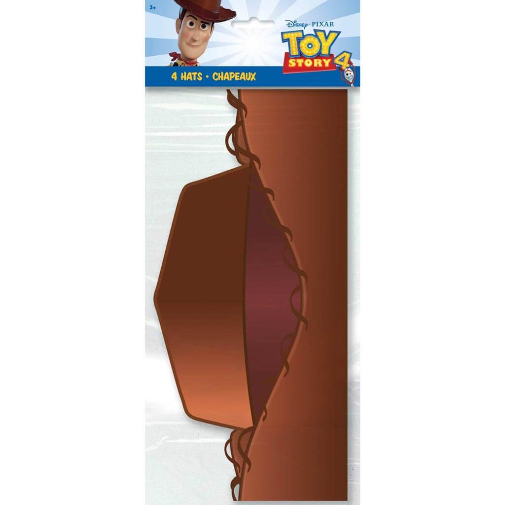 Toy Story 4 Cow Boy Hats, 4ct