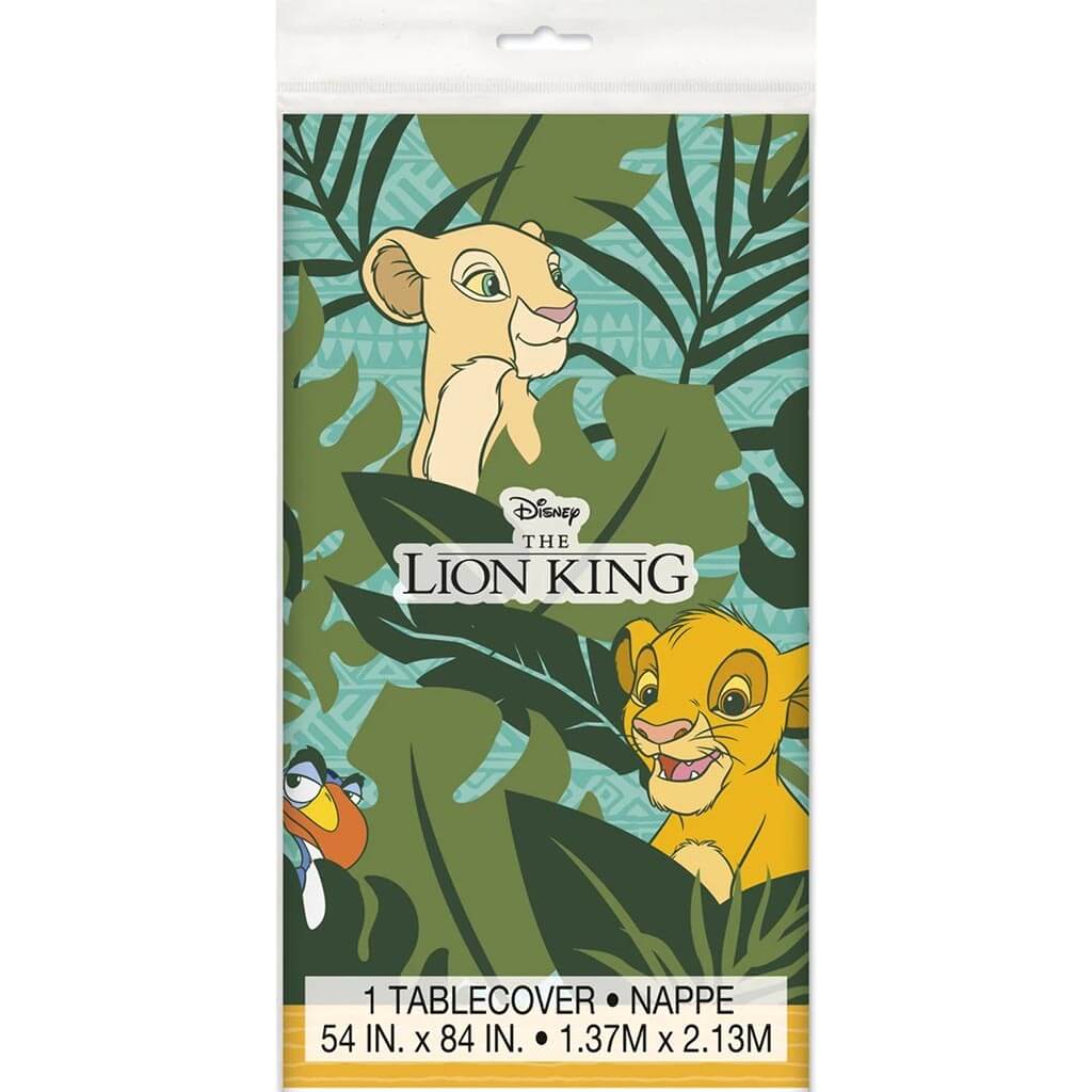 Lion King Plastic Rectangular Tablecover 54in X 84in