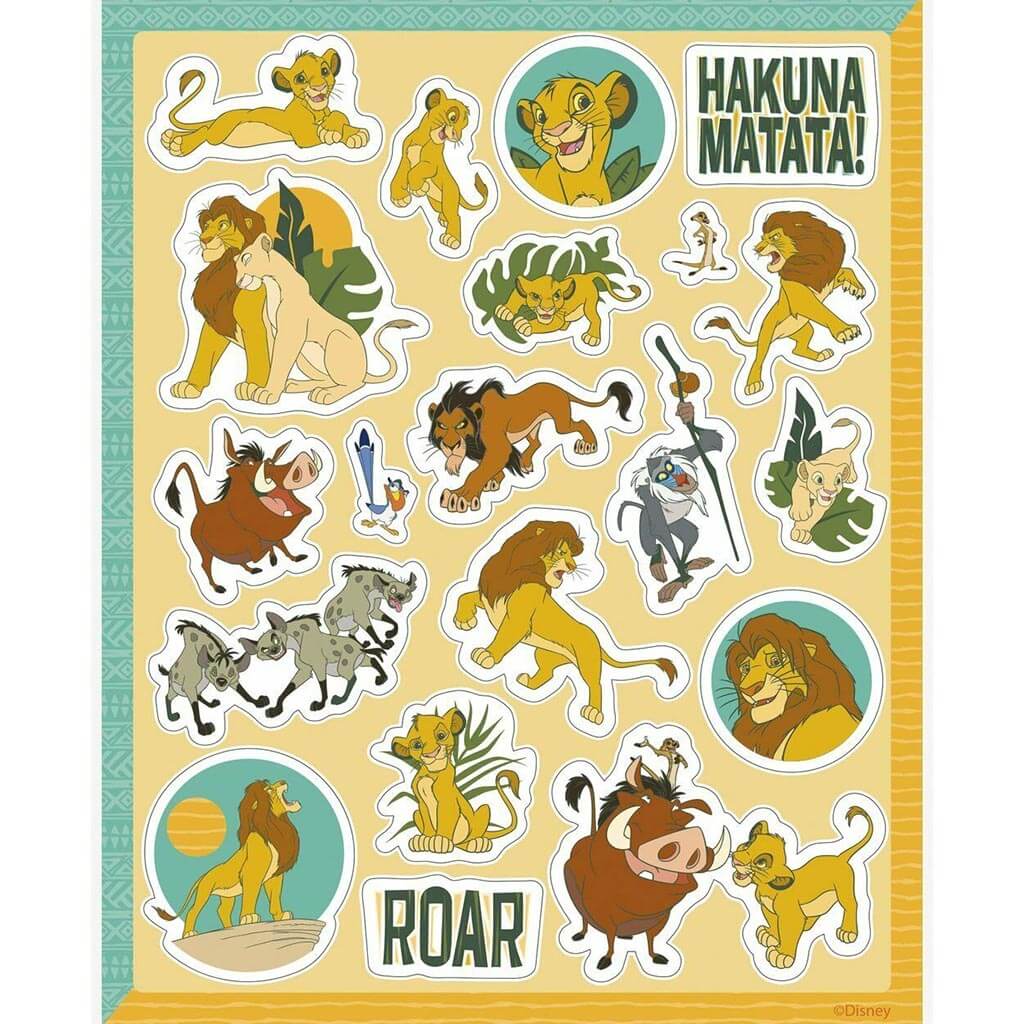 Lion King Sticker Sheet, 4ct