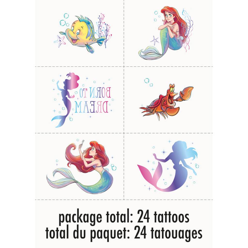 The Little Mermaid Tattoos, 24ct