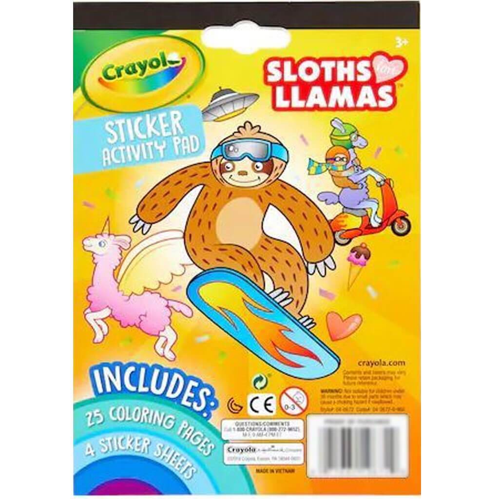 Activity Pad with Stickers Sloth/Llamas