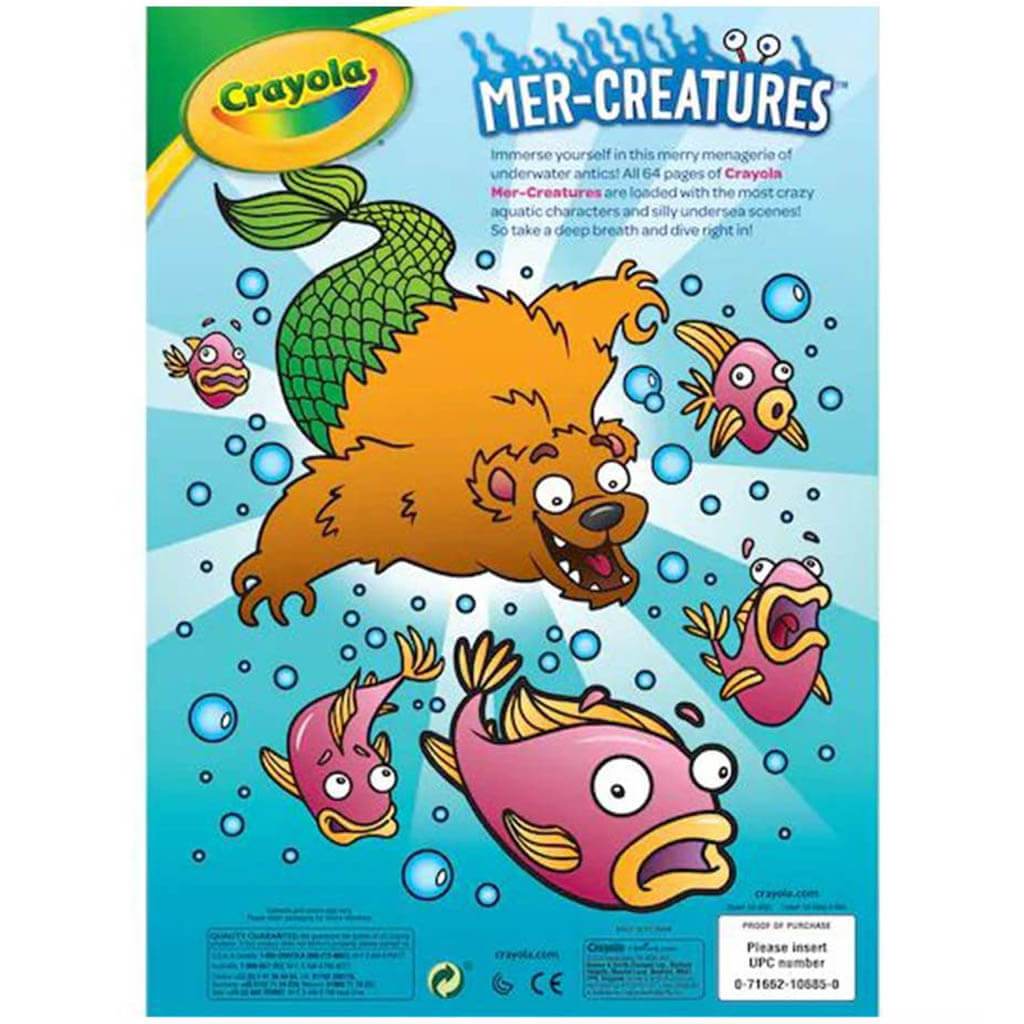 Mer-Creatures Coloring Book 64Pages