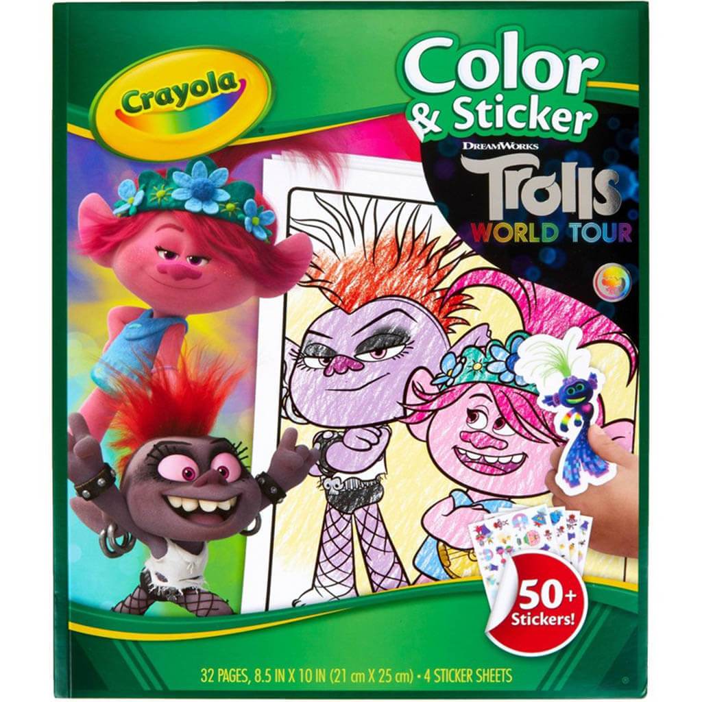 Trolls 2 World Tour Color &amp; Sticker Activity Book