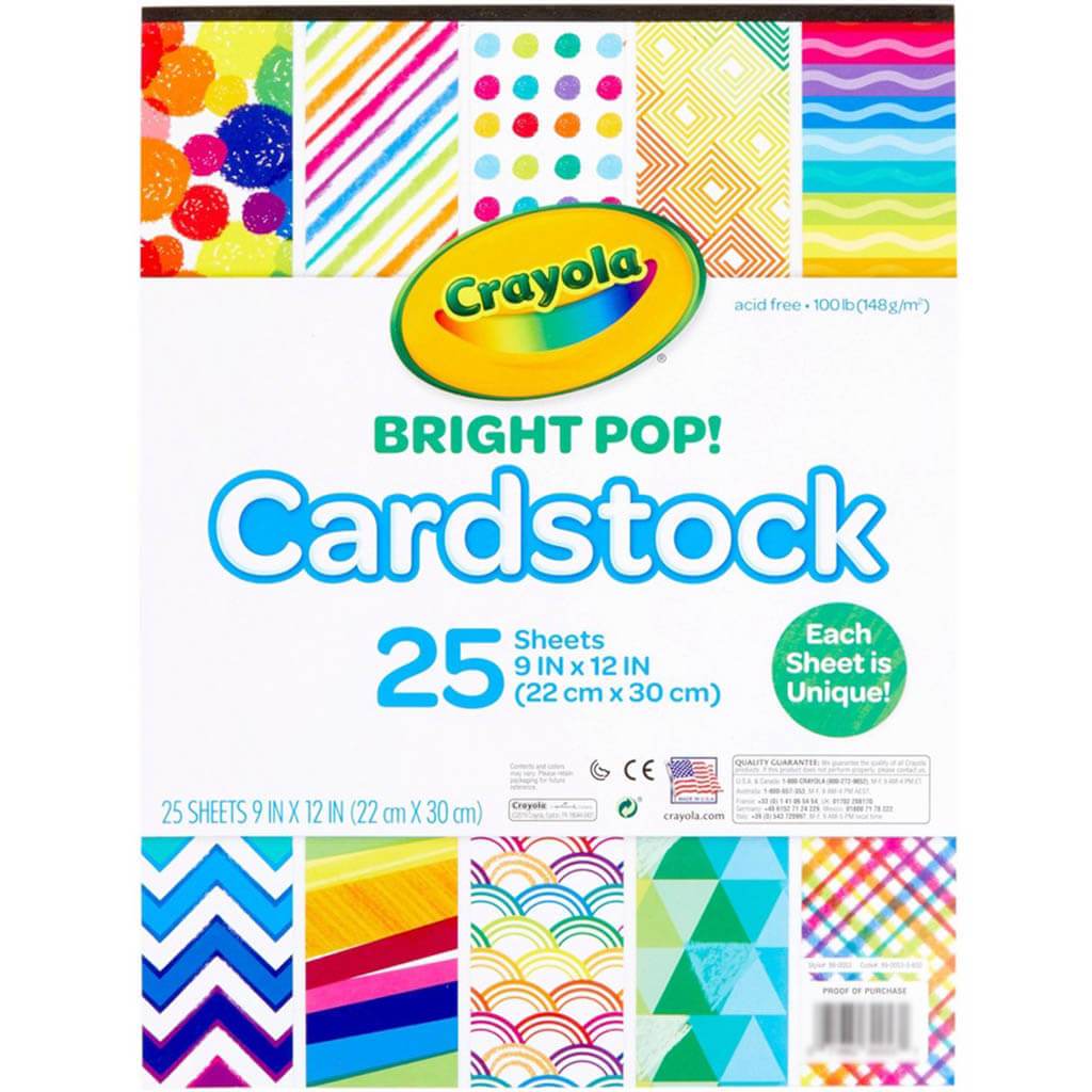 Bright Pop Cardstock 25 Sheets