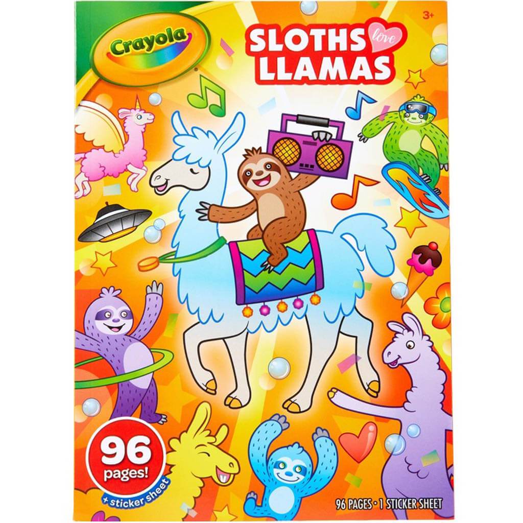 Coloring Book Sloths &amp; Llamas