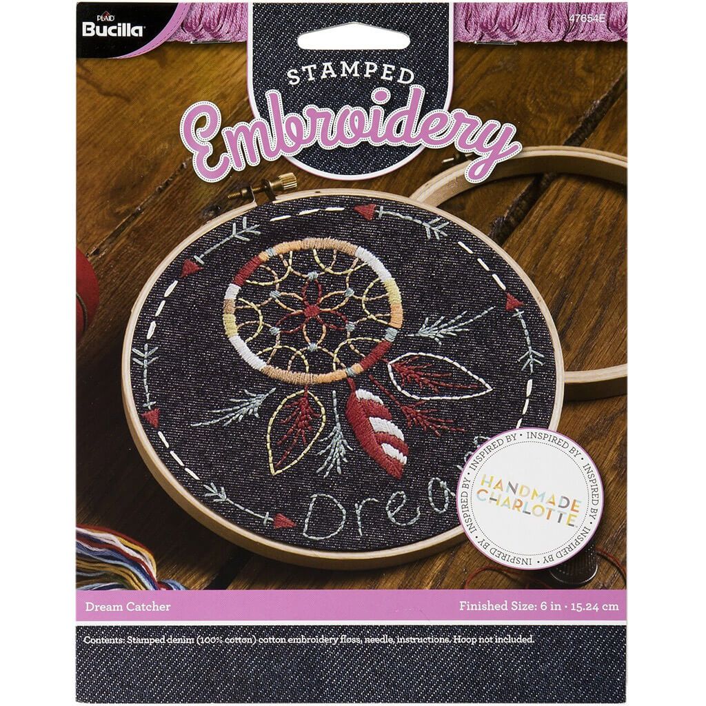 Dream Catcher Stamped Embroidery Kit 6in Round