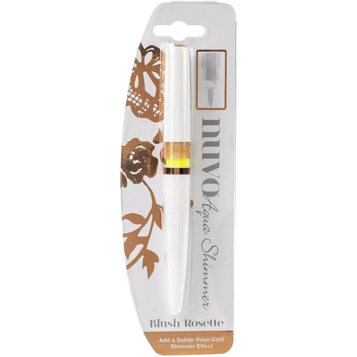 Aqua Shimmer Pen Blush Rosette