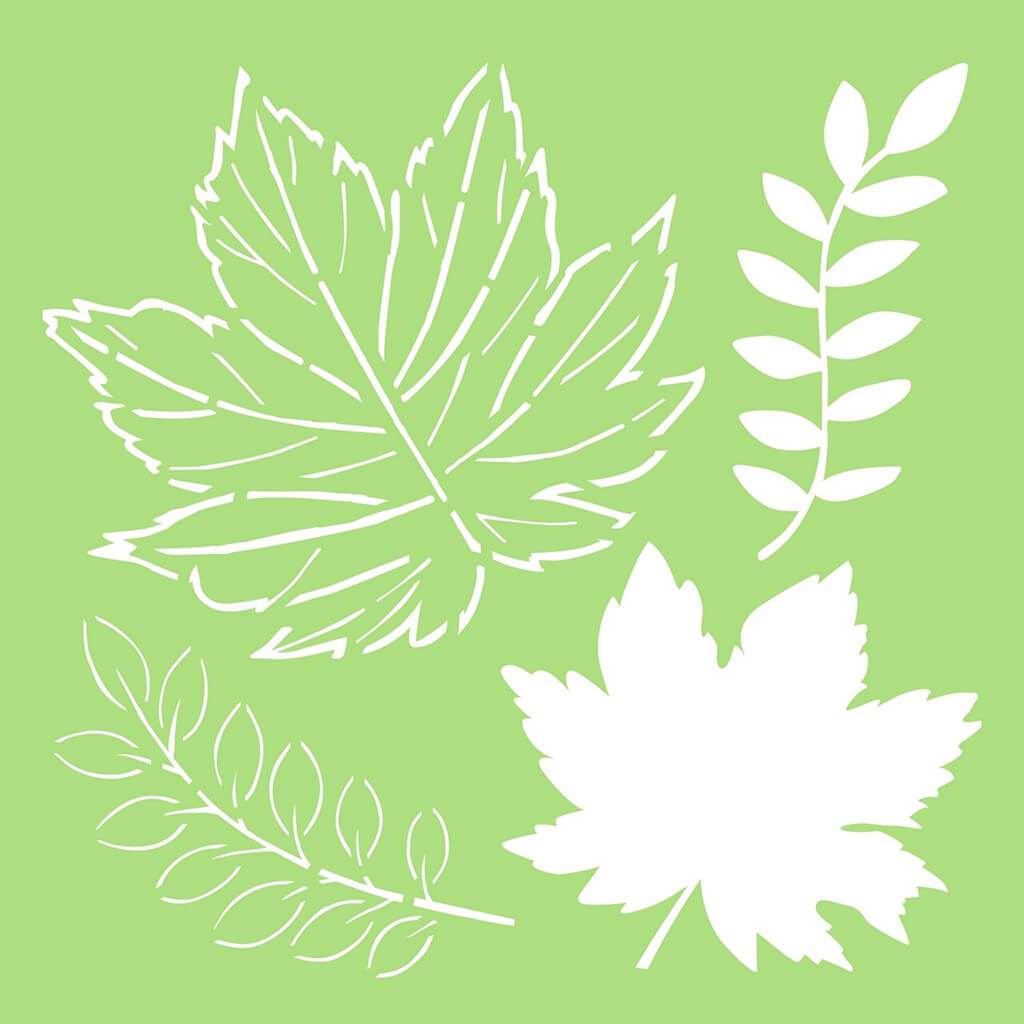 Designer Template 6in x 6in Autumn Leaves