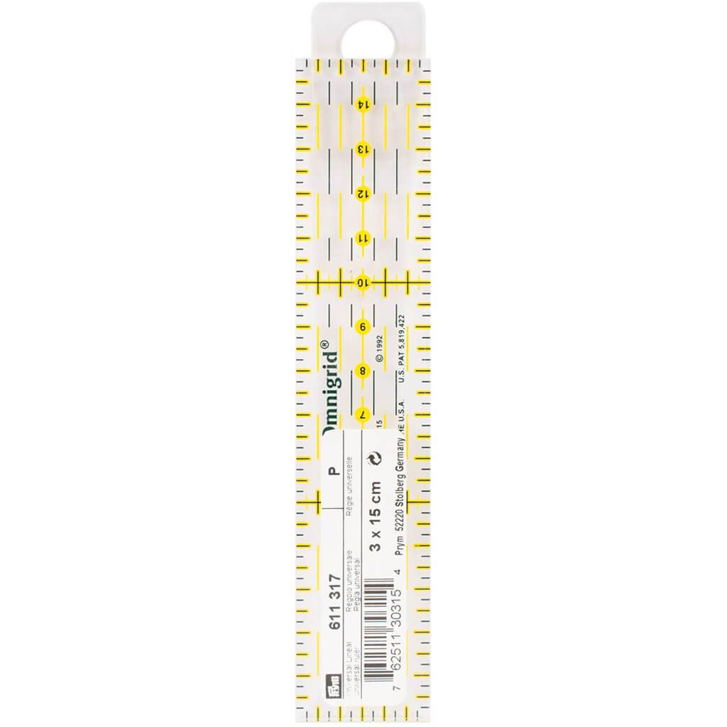 Omnigrid Metric Ruler 3cm x 15cm