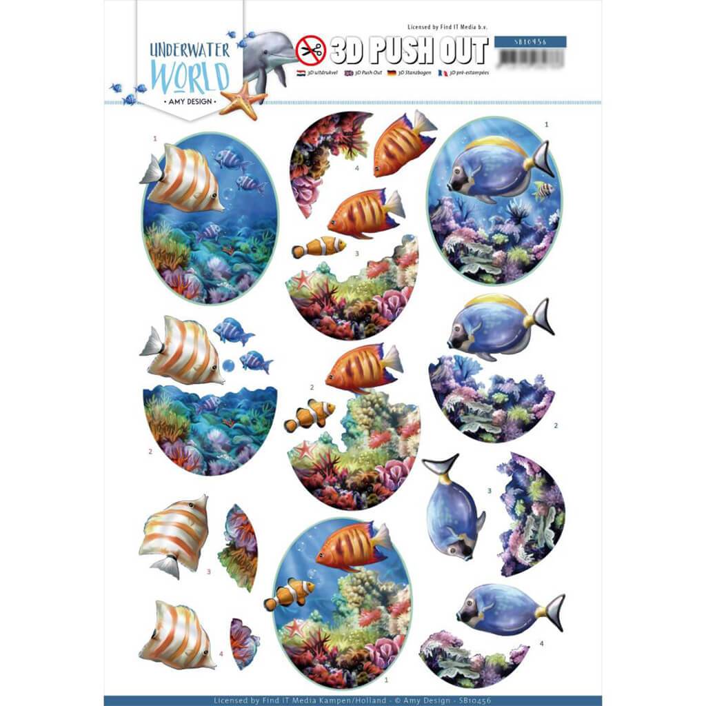 Punchout Sheet Saltwater Fish Underwater World