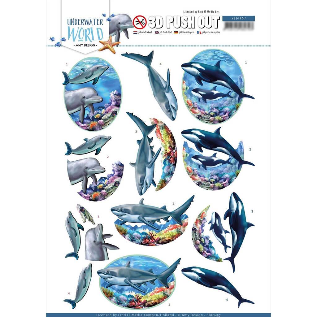 Punchout Sheet Big Ocean Animals Underwater World