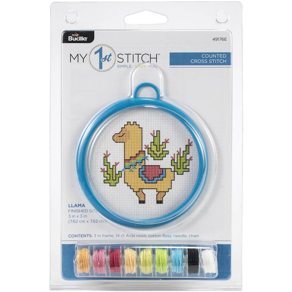 Llama Mini Counted Cross Stitch Kit 3in