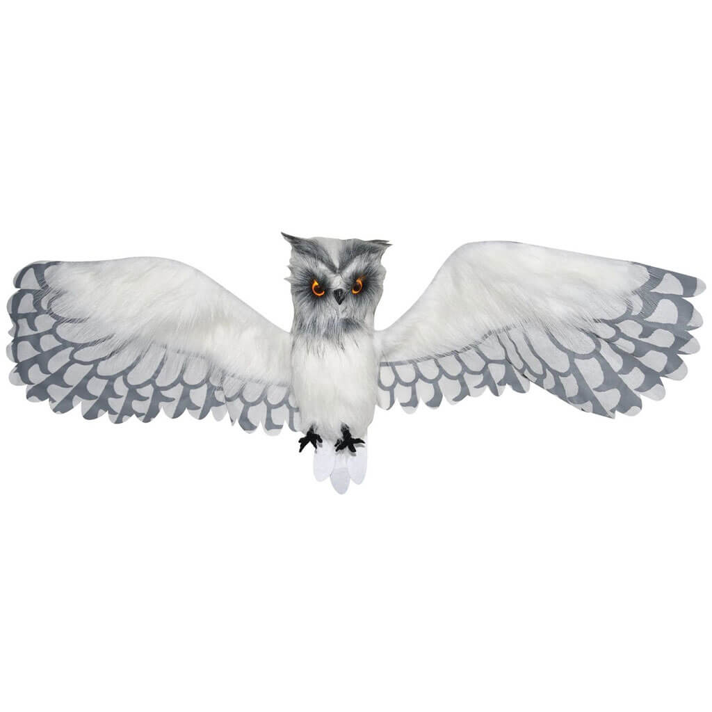 Flying White Owl