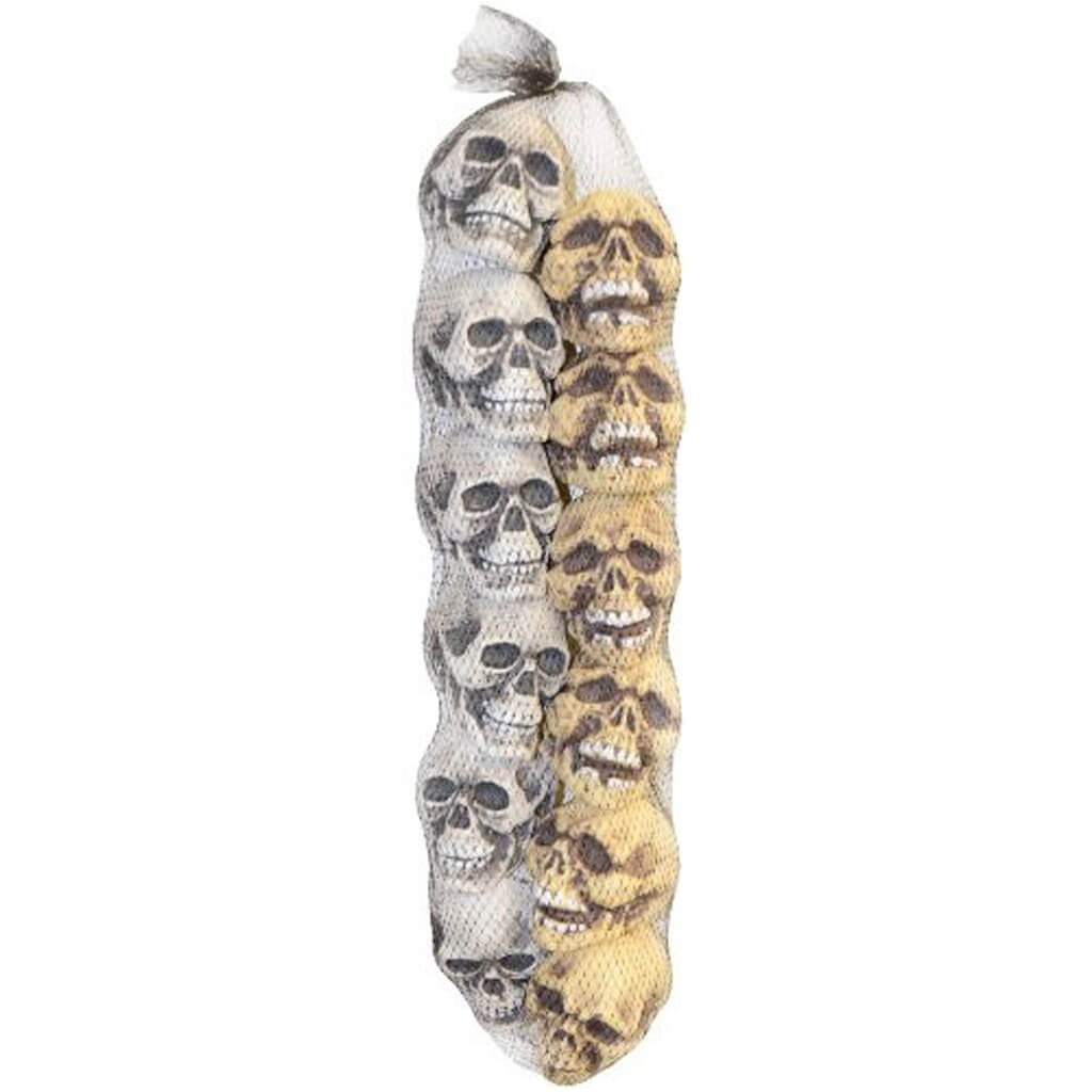 Bag of Skulls 12pcs Assorted