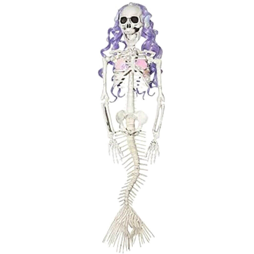 Hanging Skeleton Mermaid 16in