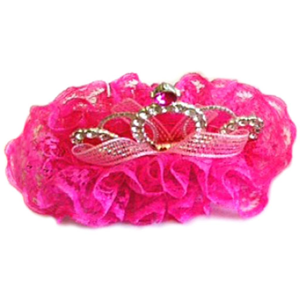 Crystal Big Tiara Clip Fuschia