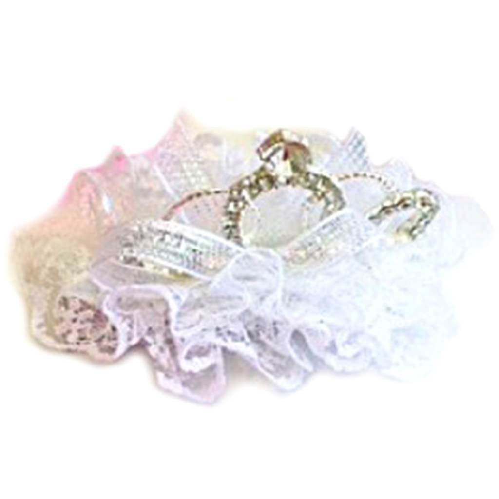 Crystal Big Tiara Clip White