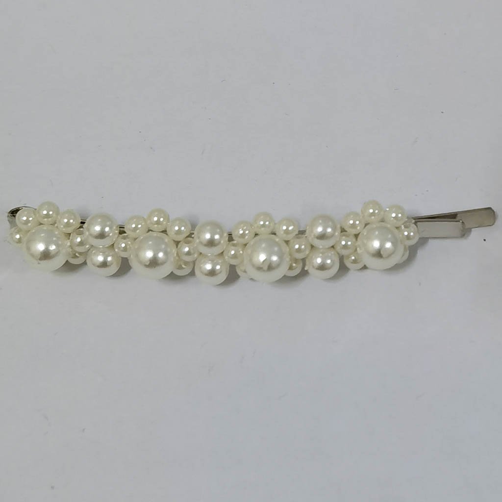 Pearl Clip Mix Gold/Silver Small Pearl White