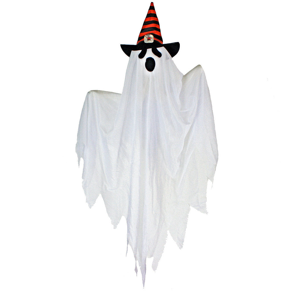 Hanging Ghost Witch Hat Black Green