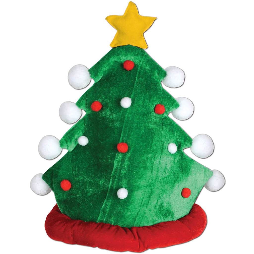 Plush Christmas Tree Hat