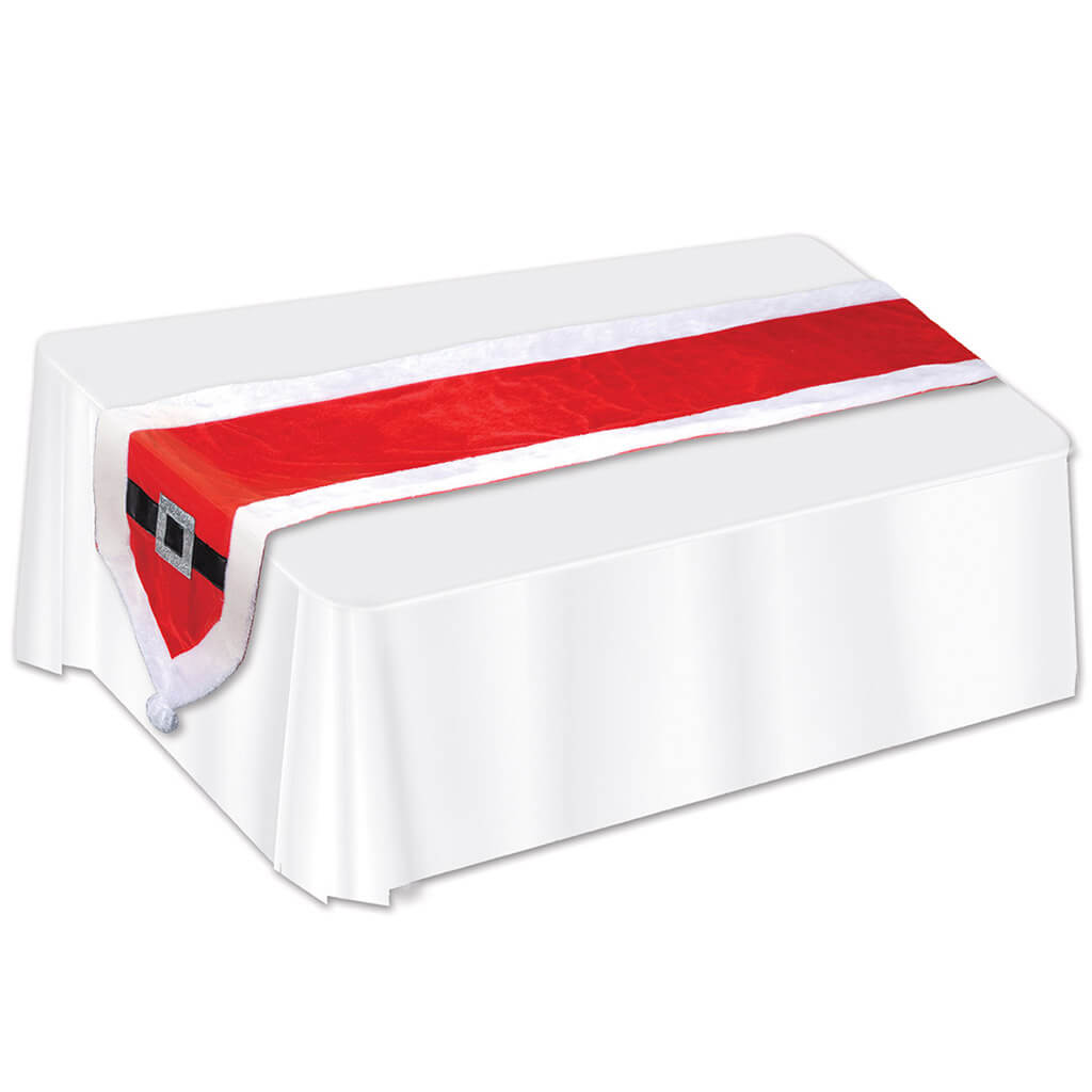 Santa Suit Fabric Table Runner