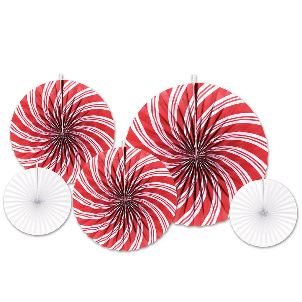 Peppermint Accordion Paper Fans