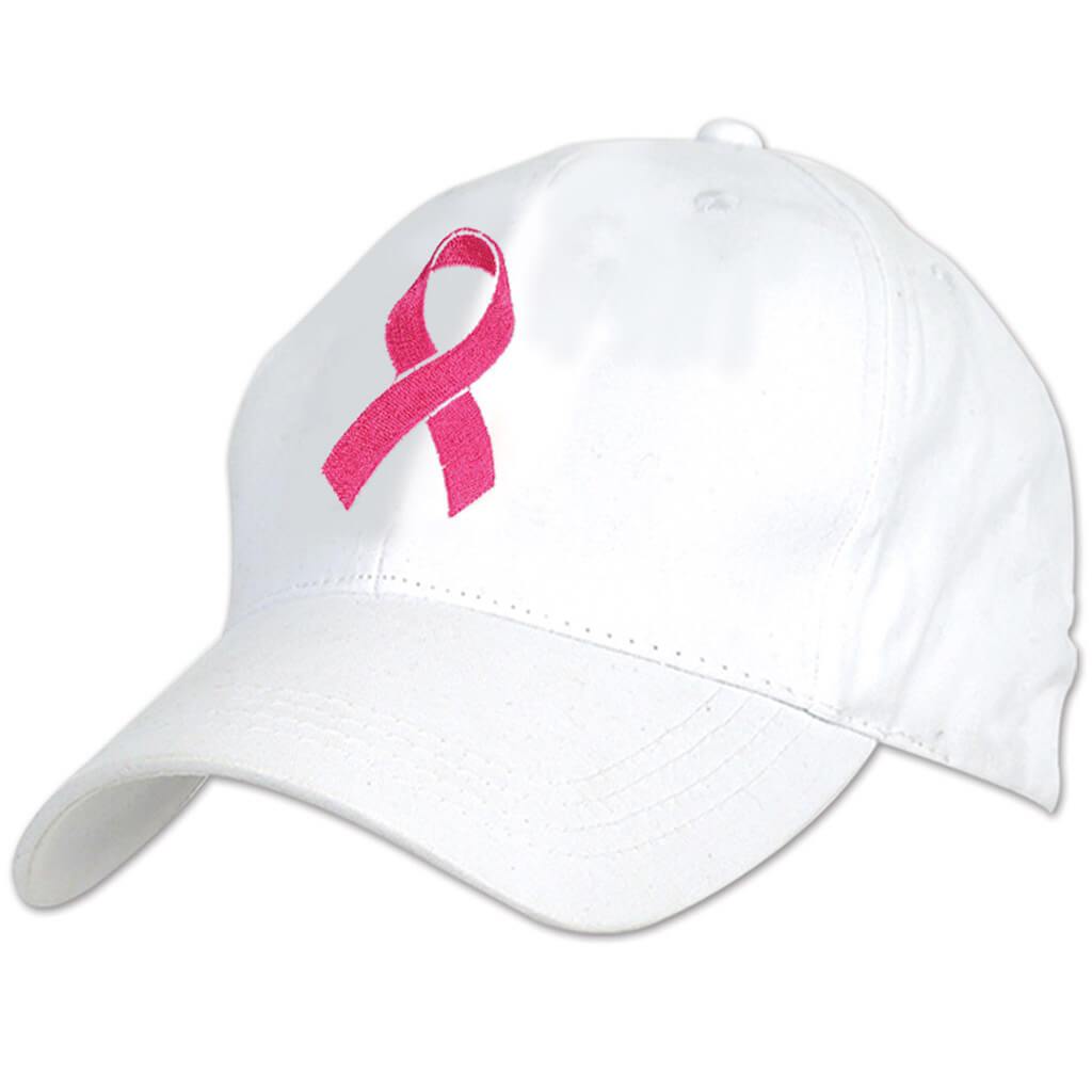 Embroidered Pink Ribbon Cap