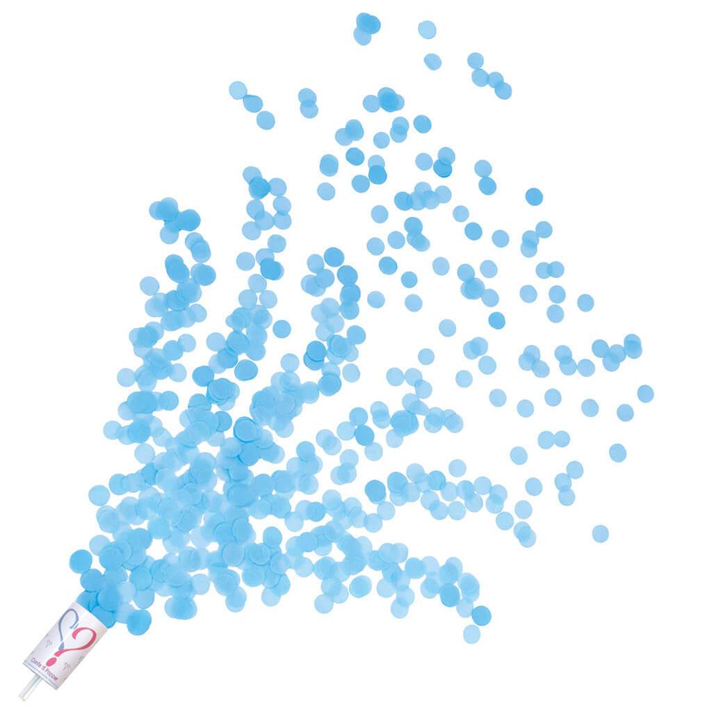 Gender Reveal Blue Push Up Confetti Poppers