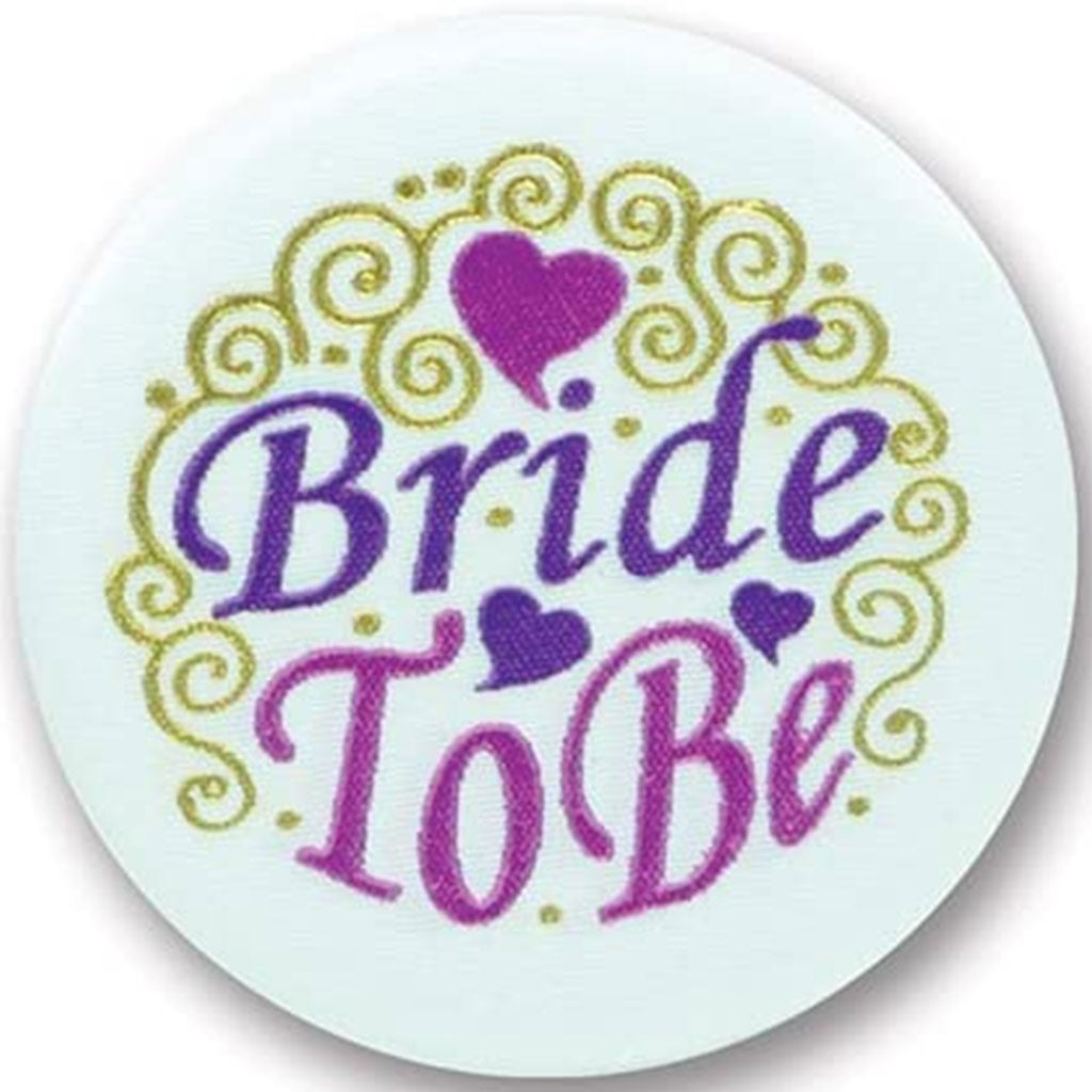 Bride To Be Satin Button