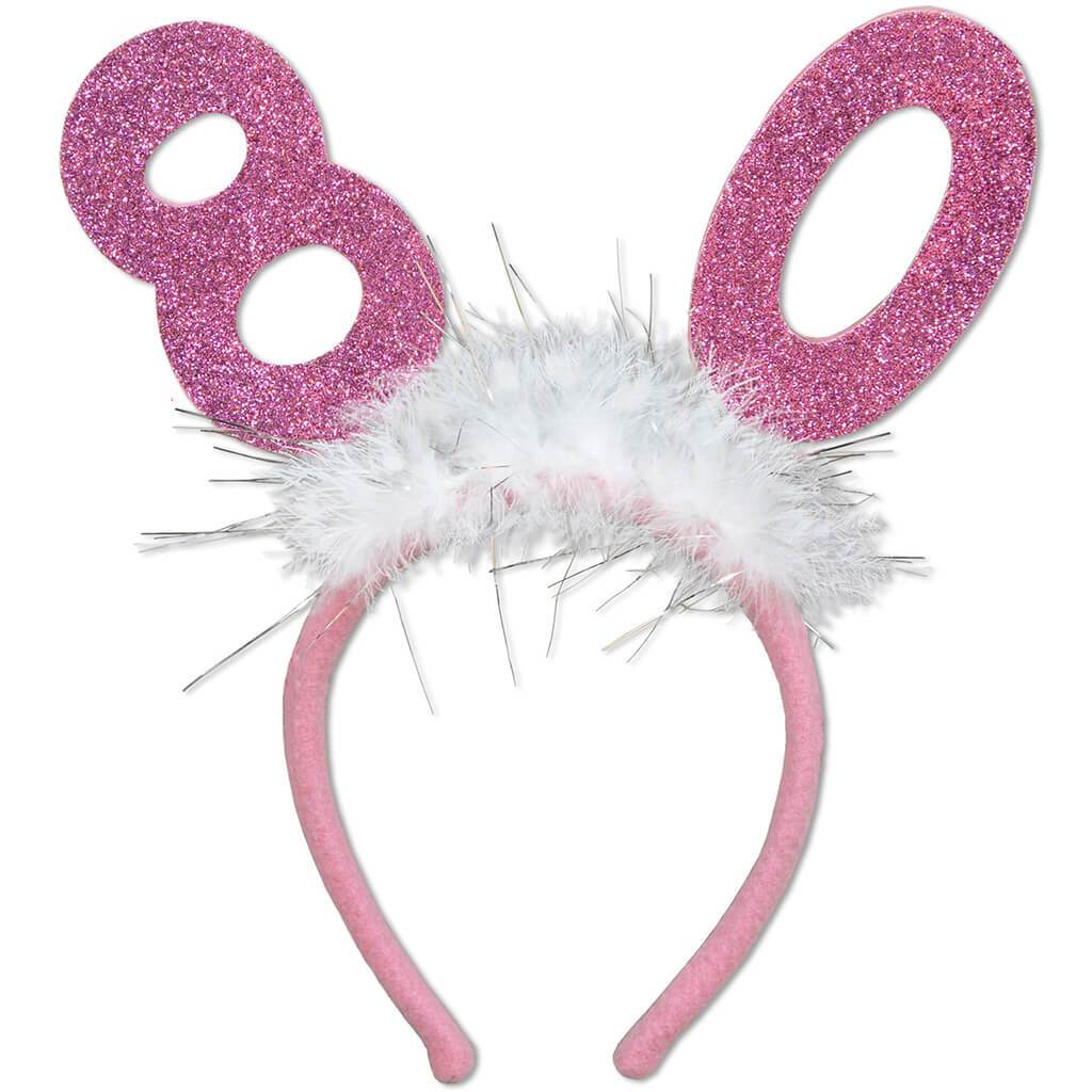 &quot;80&quot; Glittered Boppers w/ Marabou