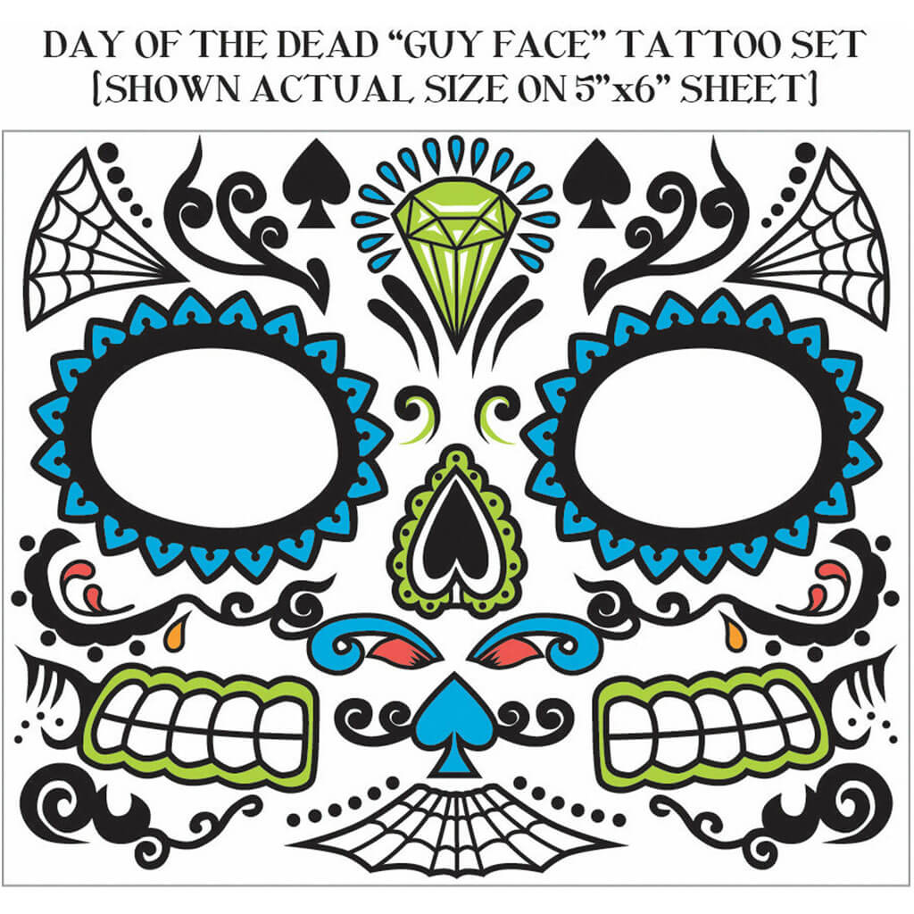 Day Of Dead Face Tattoo