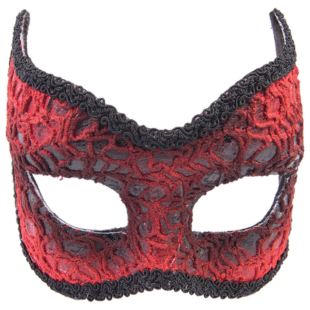 Red Lace Devil Mask