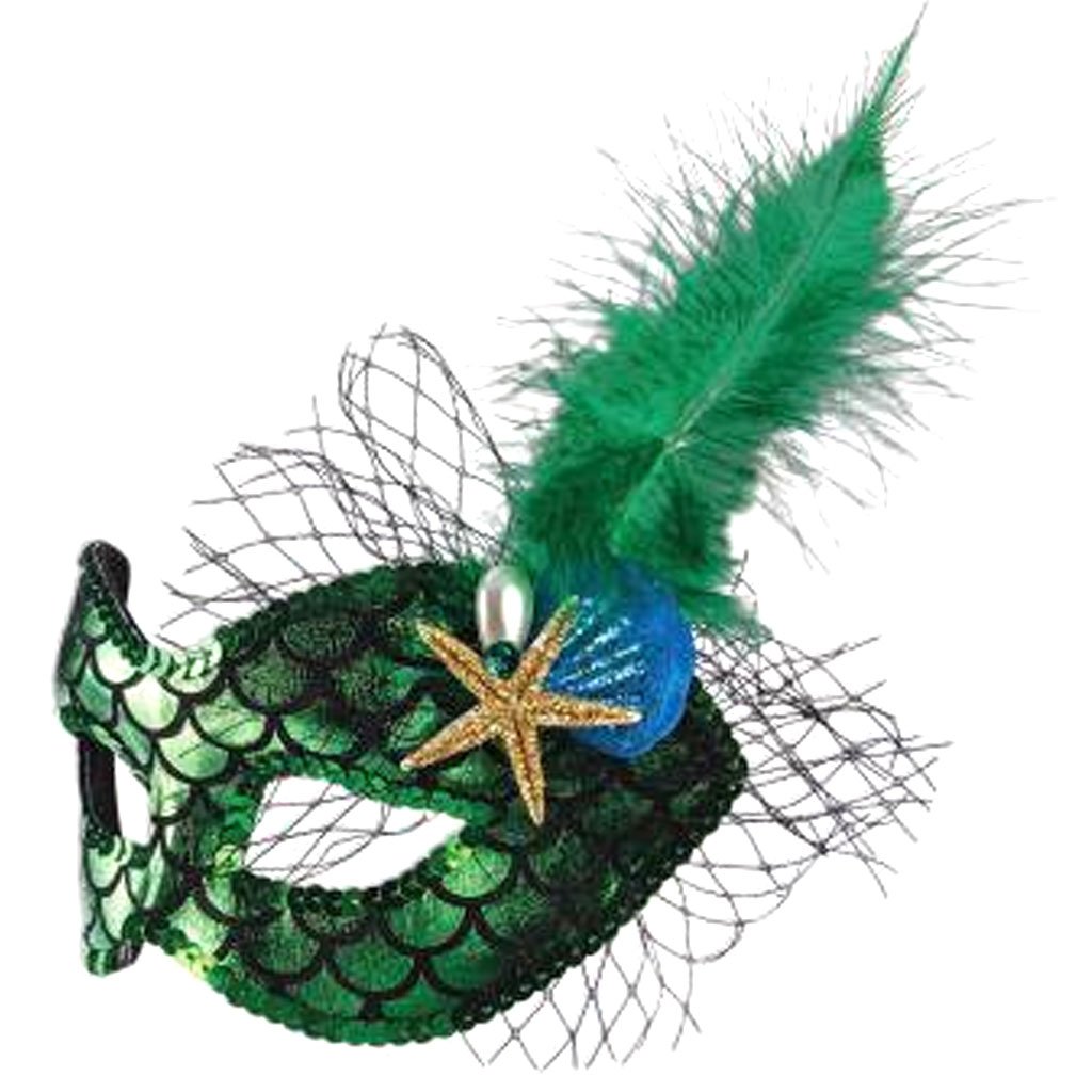 Green Mermaid Half Mask