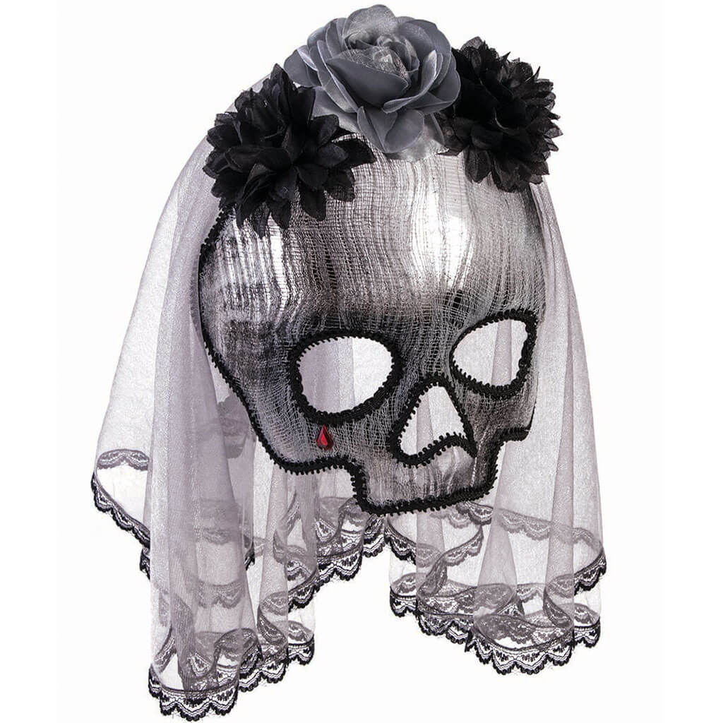 Ghostly Spirit Half Mask with Veil