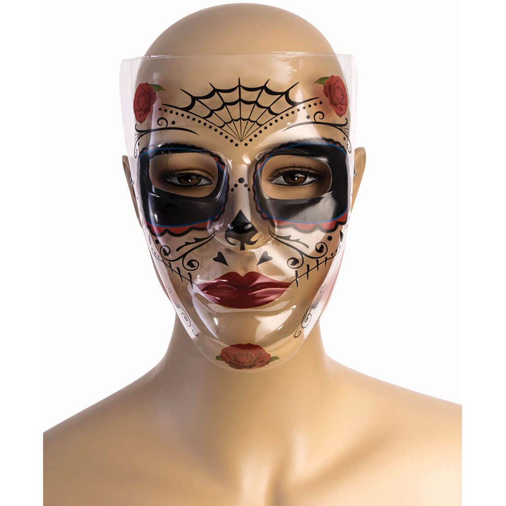 Senorita Day of the Dead Transparent Mask