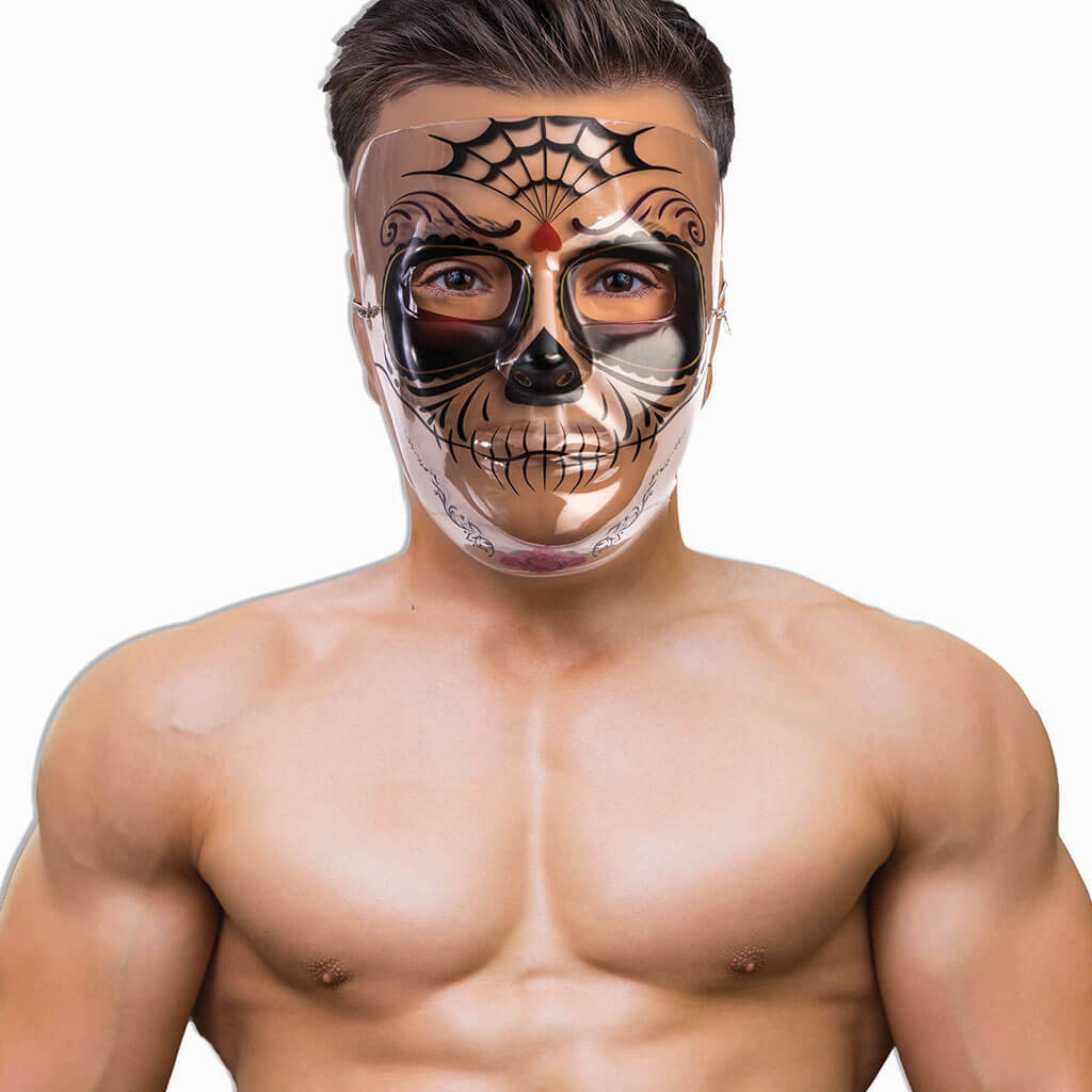 Senor Day of the Dead Transparent Mask