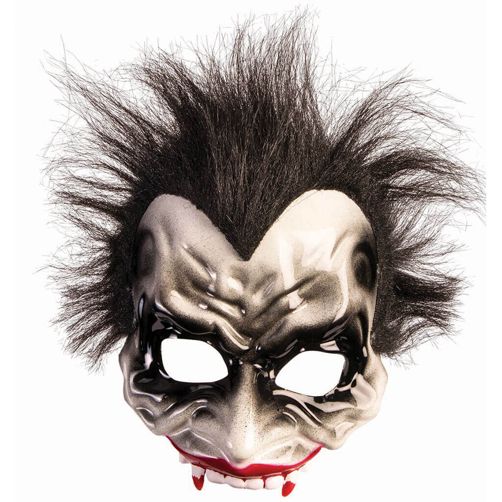 Vampire Half Mask with Hair