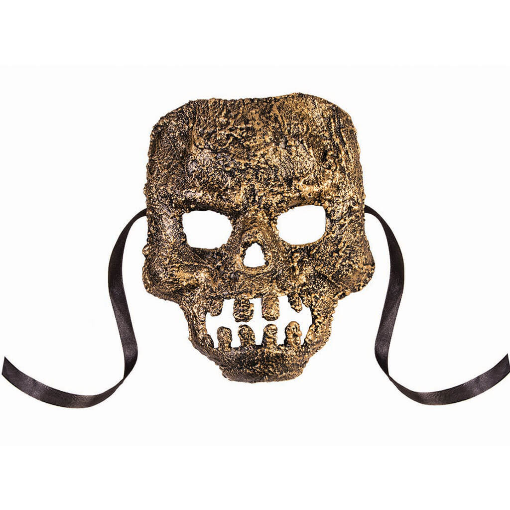 Gold Skull Textured Mask