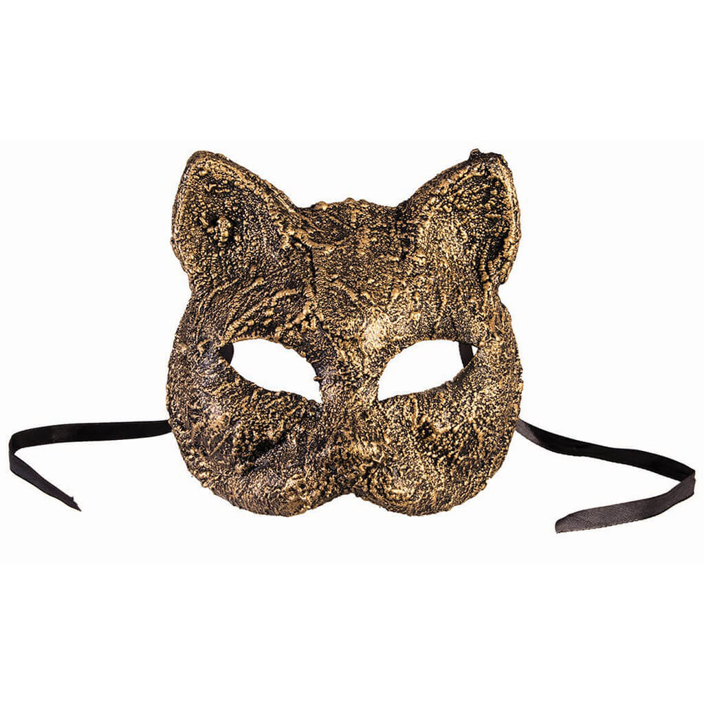 Gold Cat Half Mask