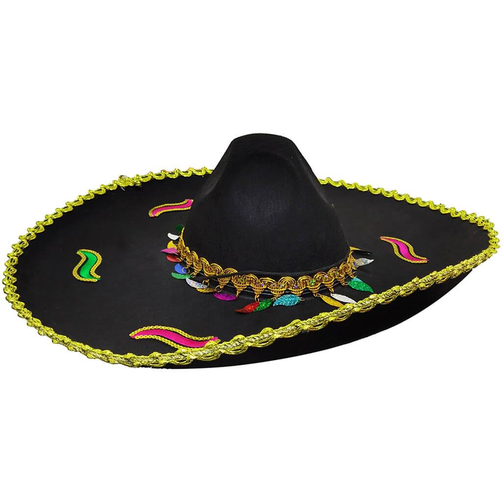 Hat Deluxe Sombrero Black/Multi