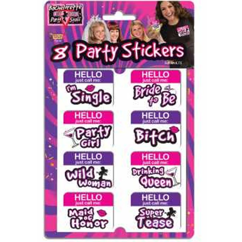 Bachelorette Stickers 8pc