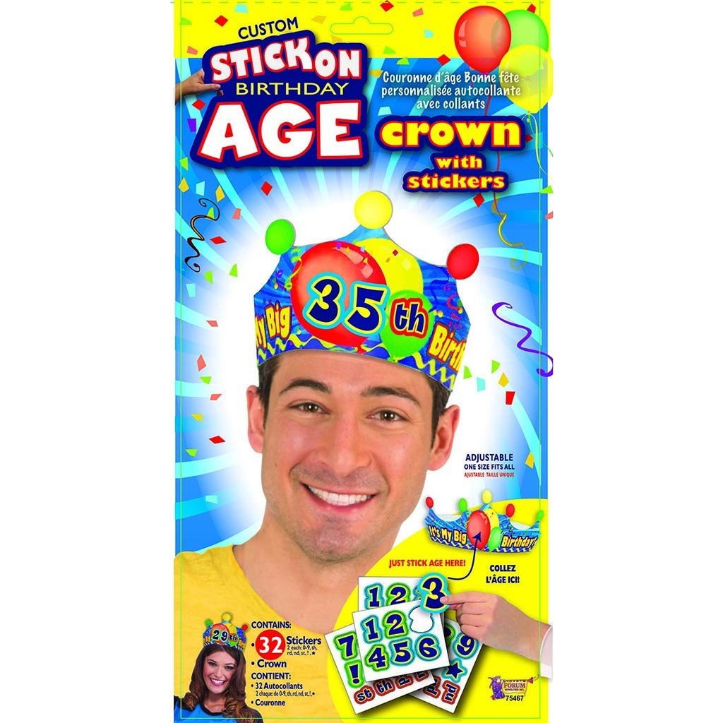 Custom Stick on Birthday Crown