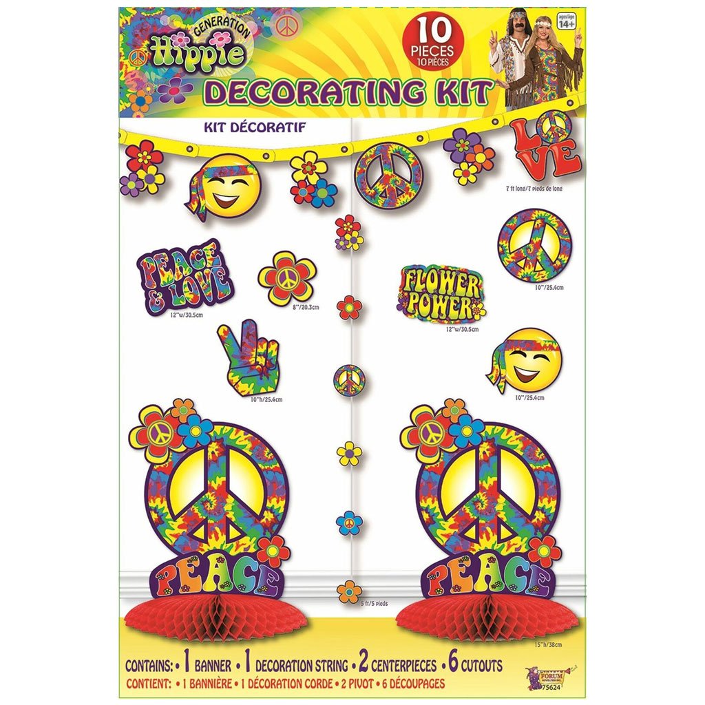 Hippie Hippy 60s Groovy Decor Kit