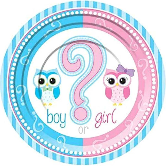 Gender Reveal Dessert Paper Plates 8ct