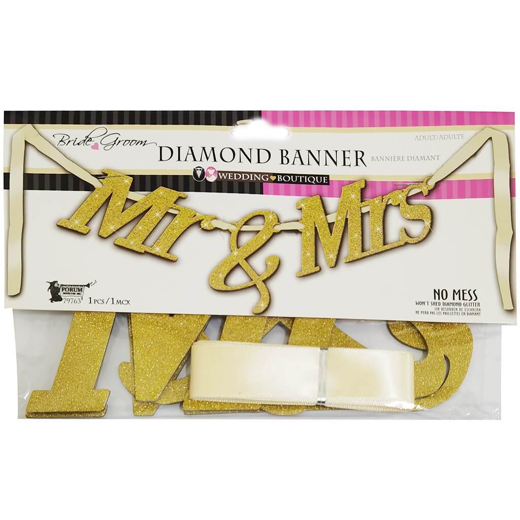 Mr. &amp; Mrs. Gold Diamond Banner