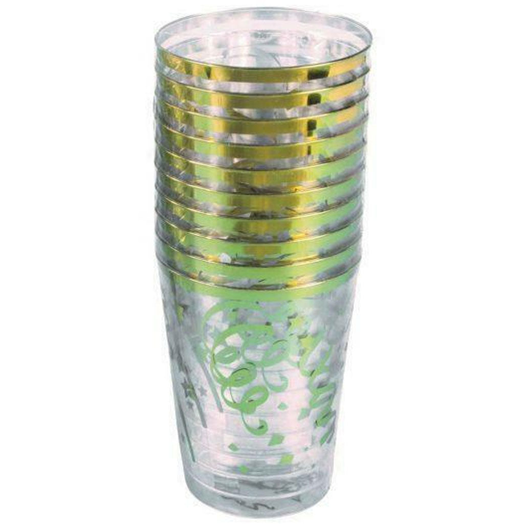 Gold Confetti Tumbler 10pcs 10oz