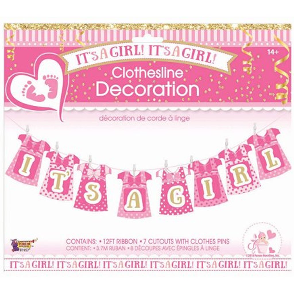 It's a Girl Clothes Line Decoration