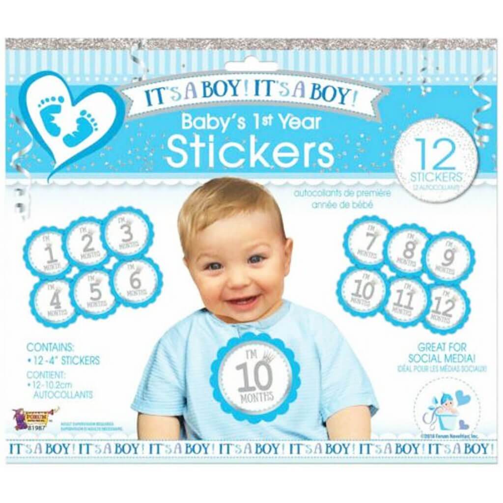 Baby Boy 1st Year Stickers