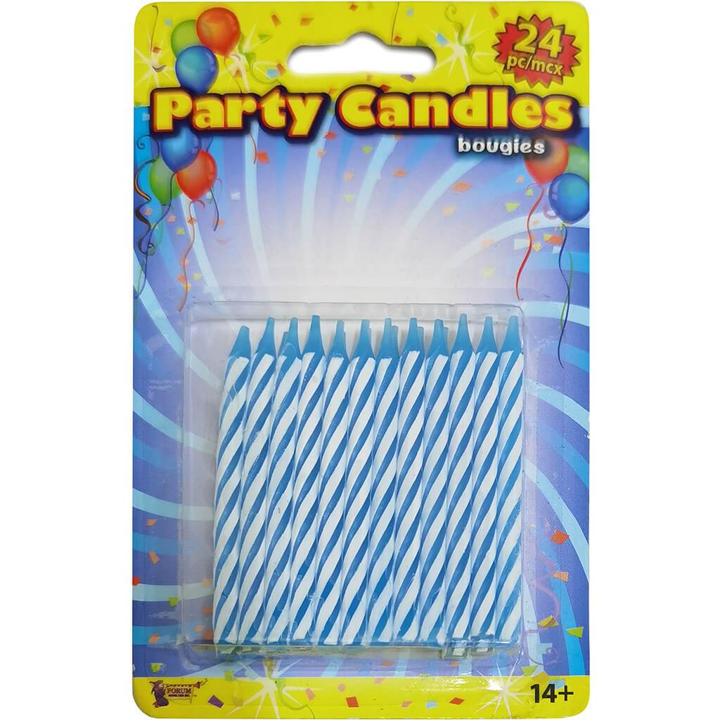 Candles Blue 24 Pack