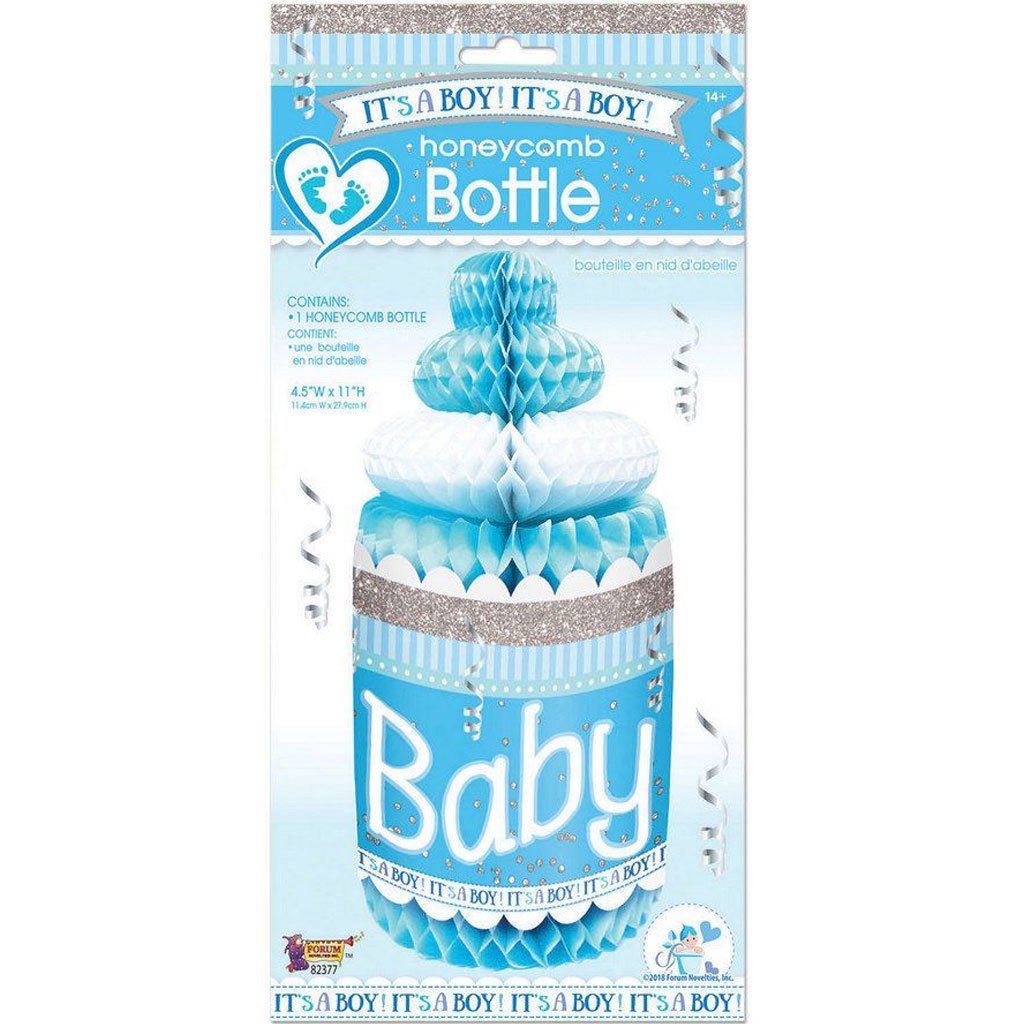 It&#39;s a Boy Honeycomb Baby Bottle